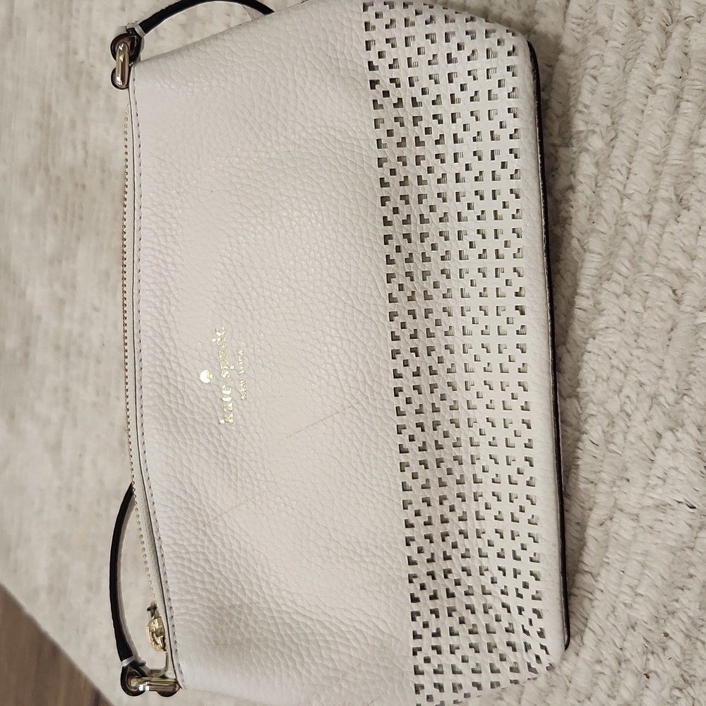 Kate Spade White Textured Crossbody